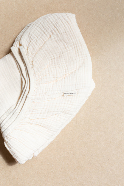 Fitted sheet crib cosy white 