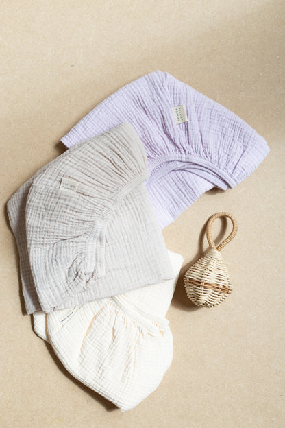 Fitted sheet crib lucky lila 