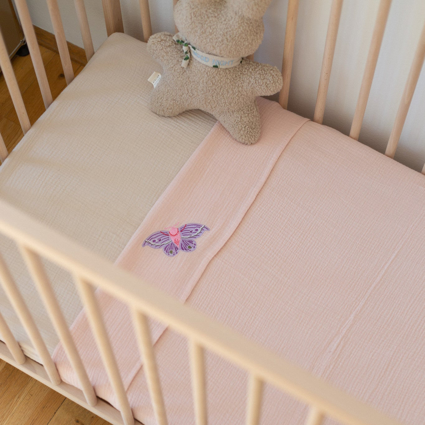 Flat sheet cot pinky promise 