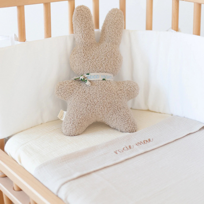 Flat sheet crib bonjour beige 