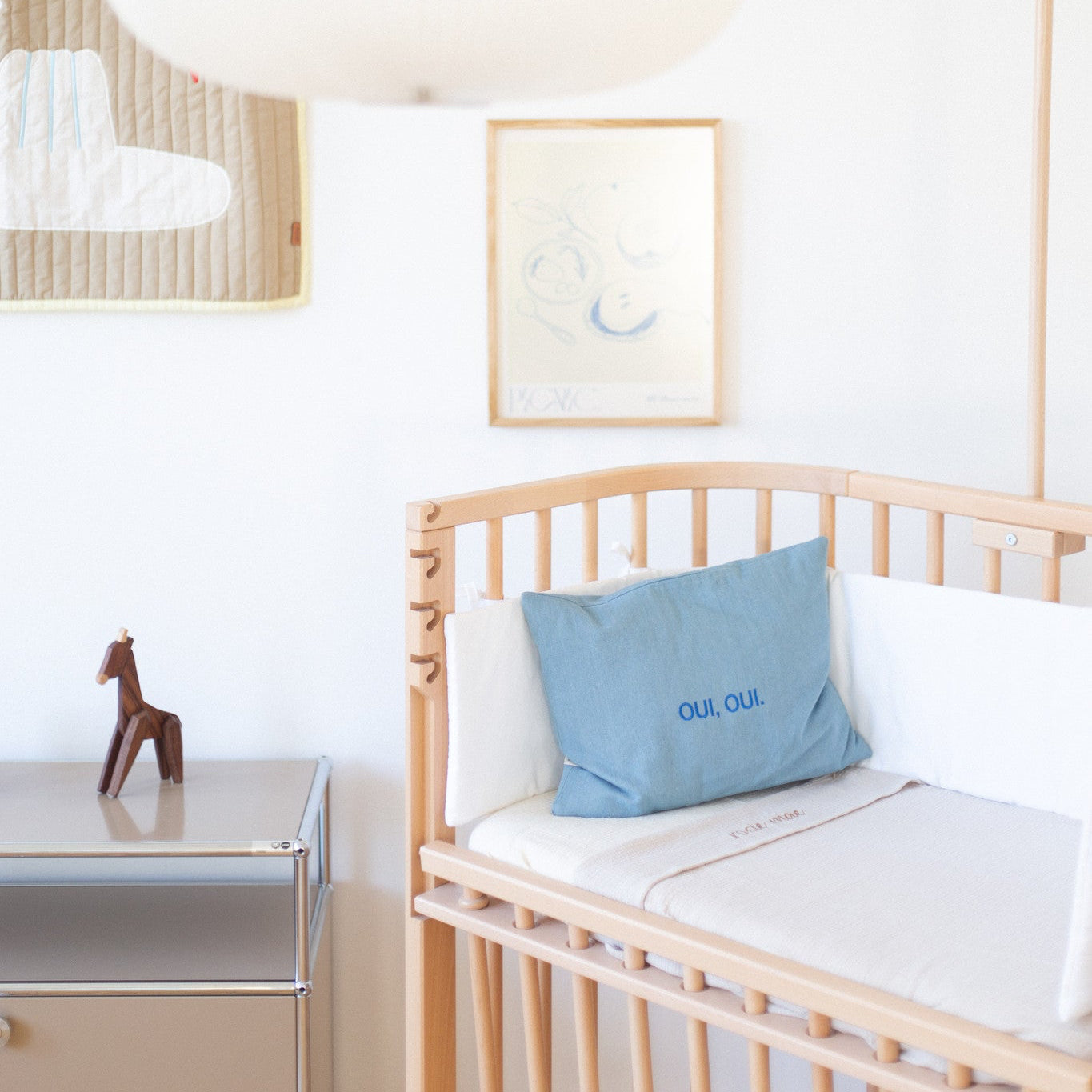 Flat sheet crib bonjour beige 