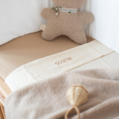 Flat sheet crib cosy white 