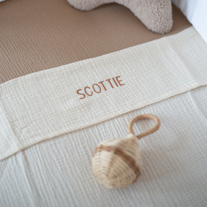 Flat sheet crib cosy white