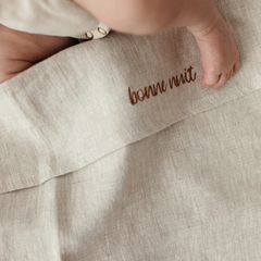 FLAT SHEET CRIB LOVELY LINEN | BONJOUR BEIGE