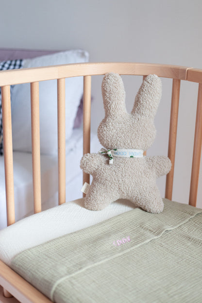 Flat sheet crib morning moss