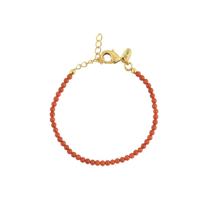 Fine Round Coral Gemstone-armband