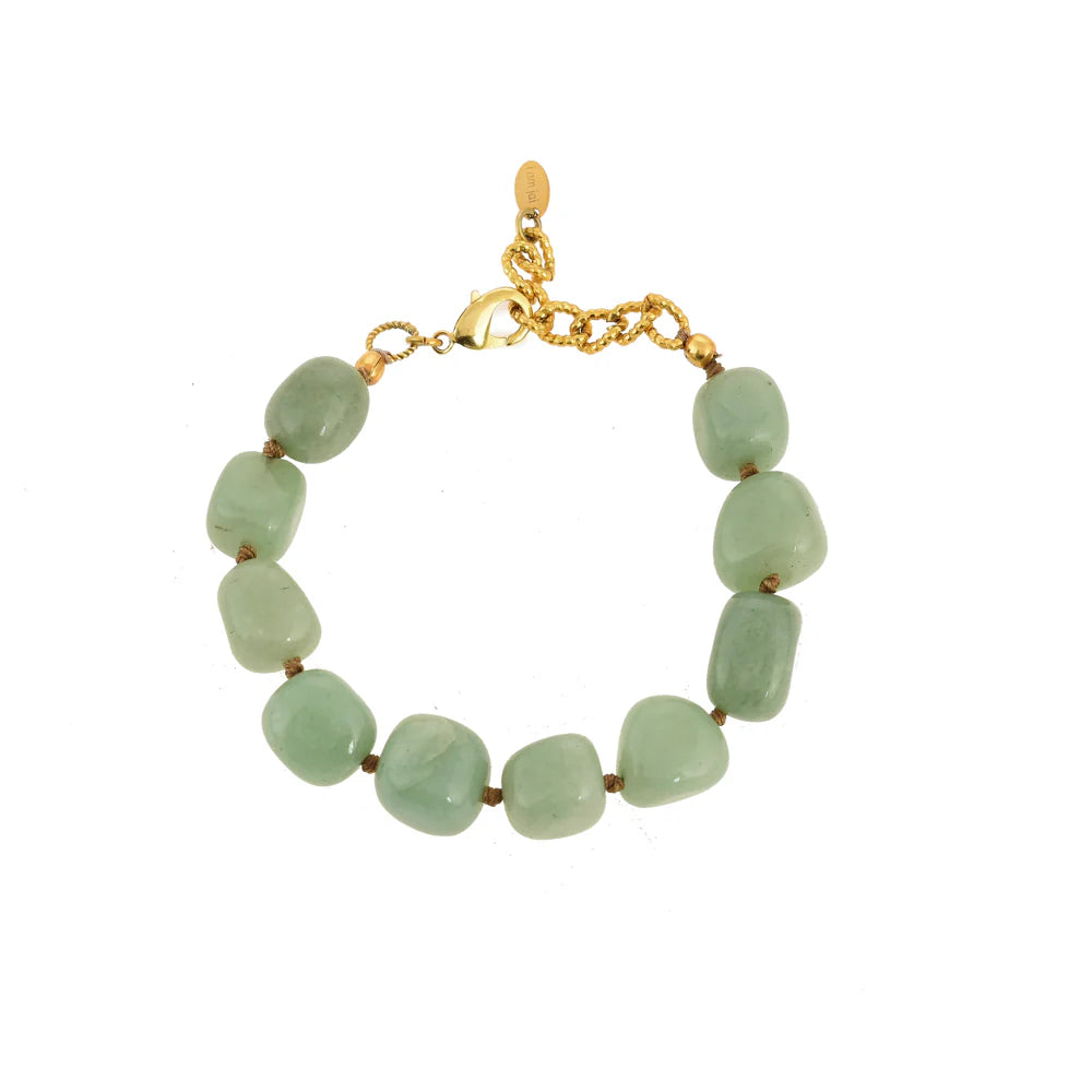 Knotted bracelet | Green Jade