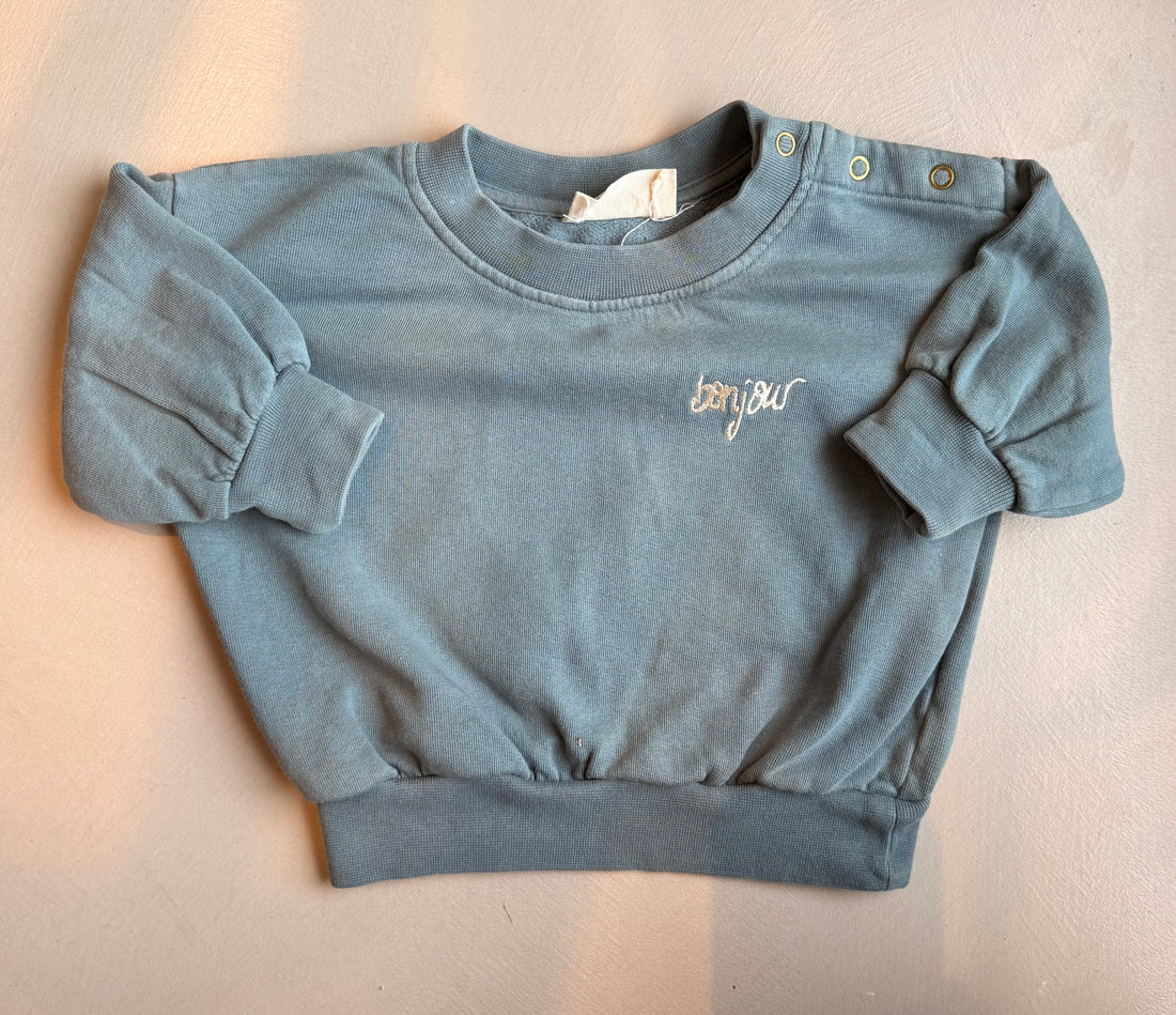 SAMPLE SALE | SWEATER MISTY BLUE 3-6 MONTHS