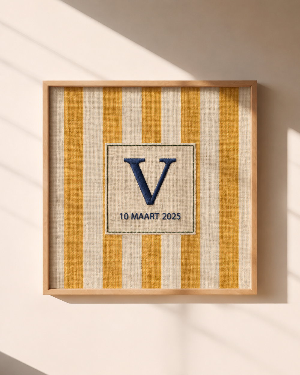 INITIAL POSTER | STRIPES LUCKY LEMON