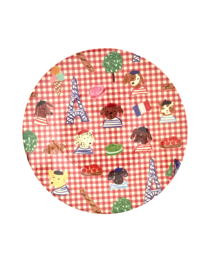 Petit Paris Kids Plate | Ruby Red