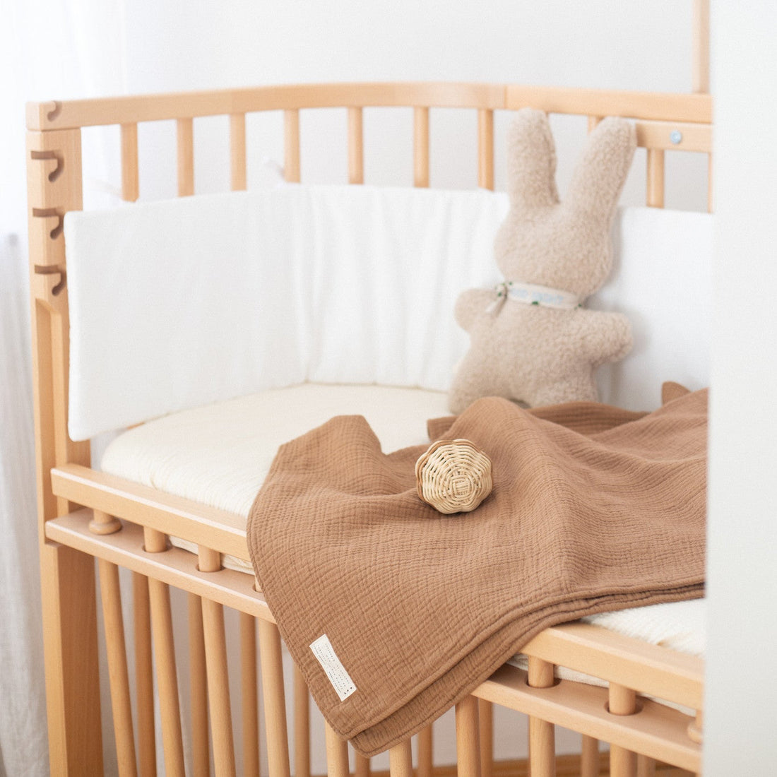 zacht deken voor in baby bed gemaakt van muslin katoen