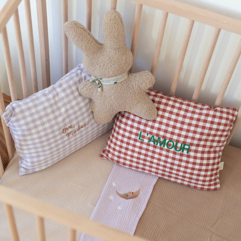 MUSLIN BED SET FINE BROWN | COT