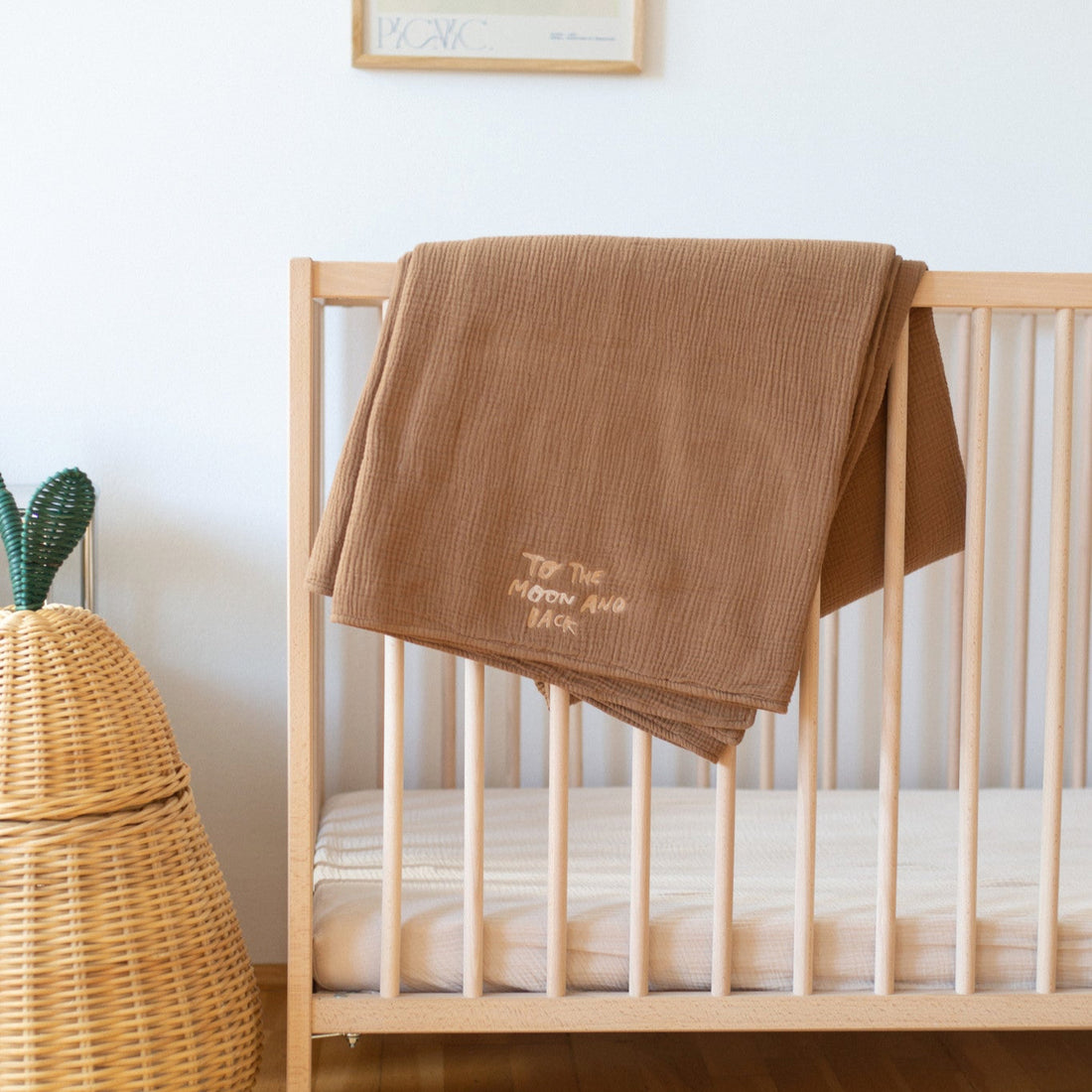 Deken van 100% organisch katoen voor babybedjes en kinderwagens