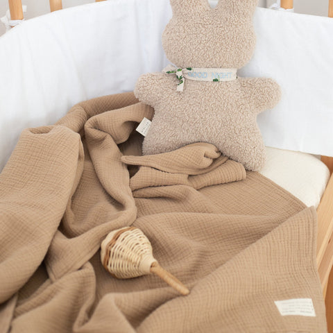 MUSLIN DEKEN FINE BROWN | WIEG