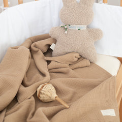MUSLIN DEKEN FINE BROWN | WIEG