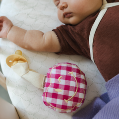 SPEENDOEKJE POMME | CHECKED BLOWY BUBBLEGUM