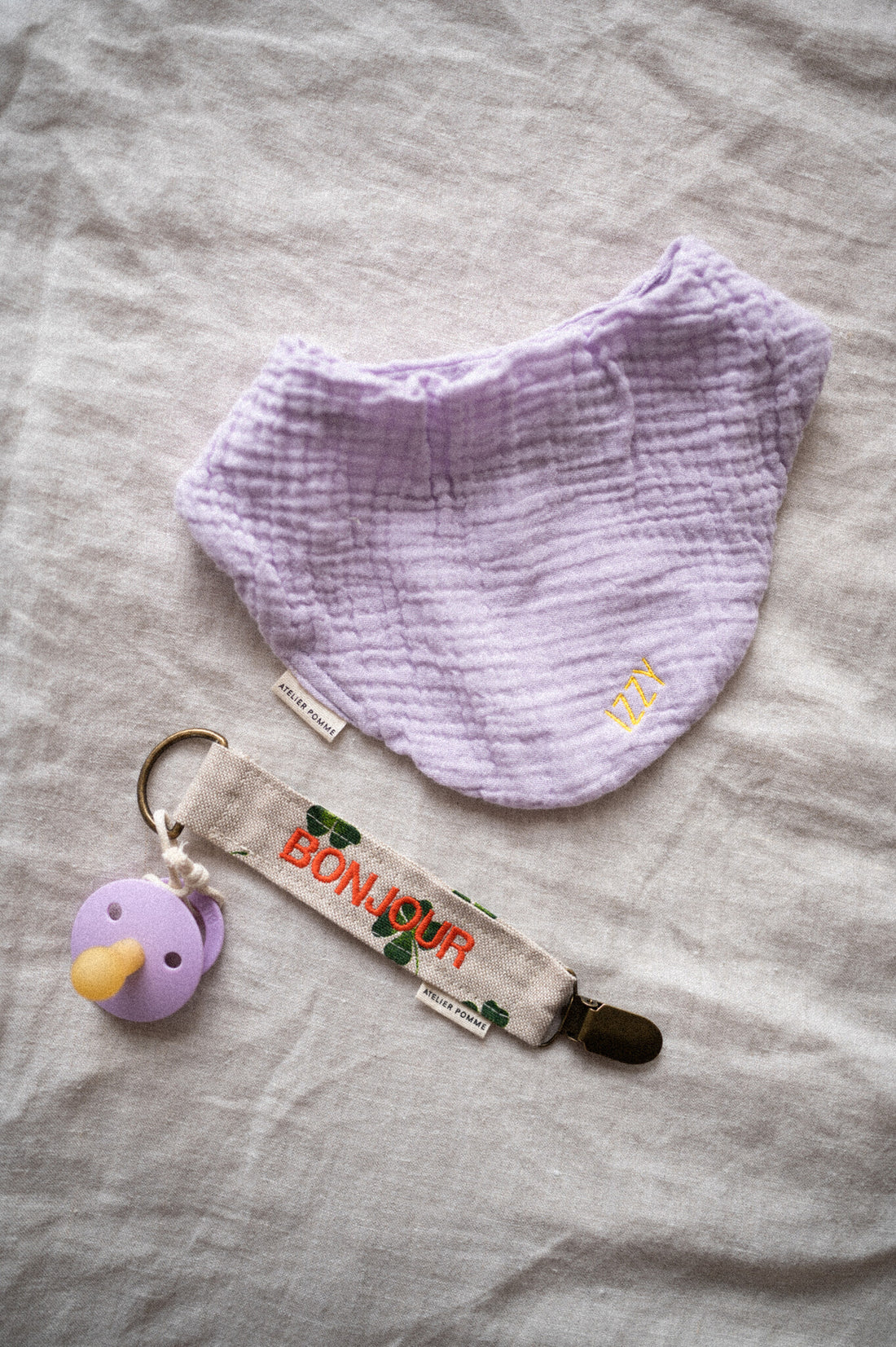 Speenkoord met personalisatie erop