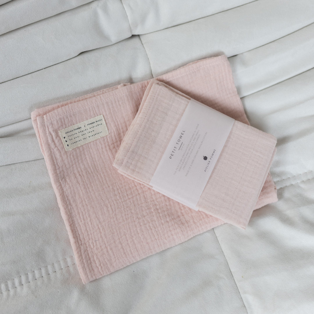 hydrofiele handdoek set in roze 