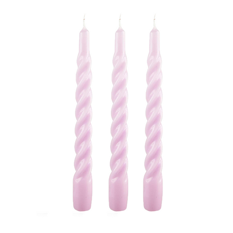 TWISTED CANDLES SET OF 3- PINKY PROMISE