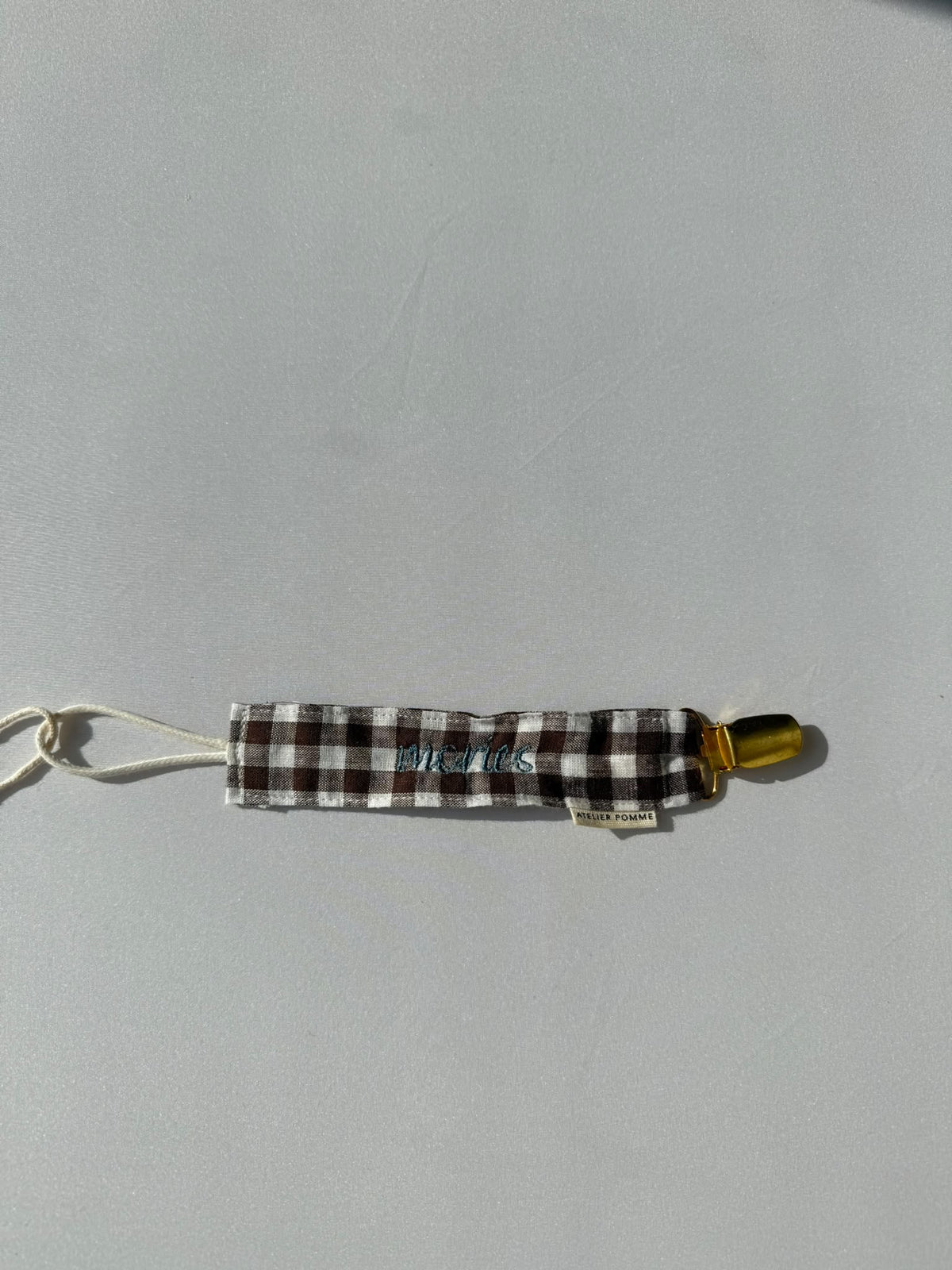 SAMPLE SALE |Pacifier Cord Checked Better Brownie Mories