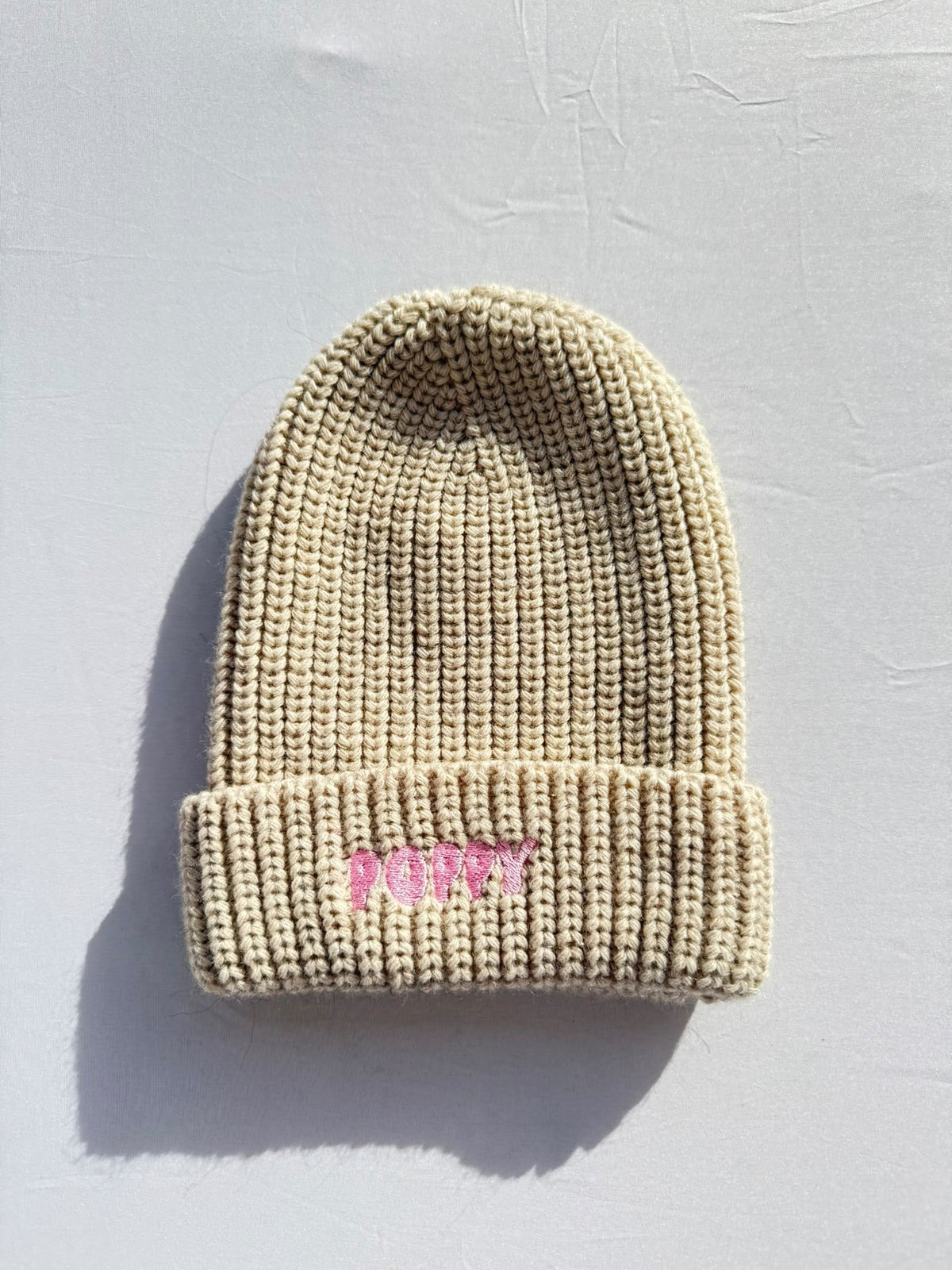 SAMPLE SALE |Beanie Bonjour Beige Poppy size 3-8