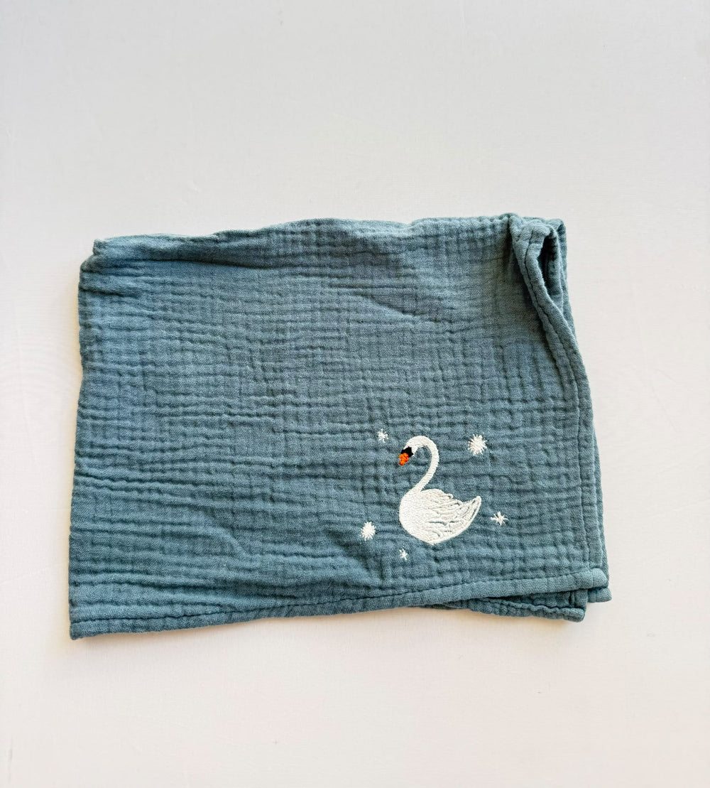 SAMPLE SALE | Petit Towel Misty Blue Swan