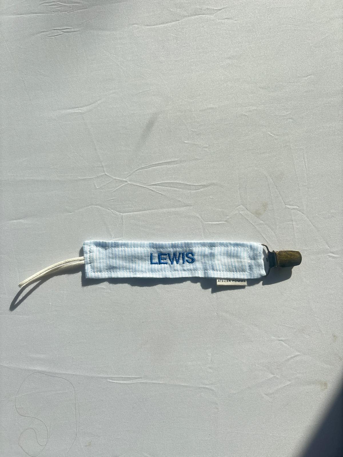 SAMPLE SALE | Pacifier Cord Lovely Linnen Dreamy Blue Lewis