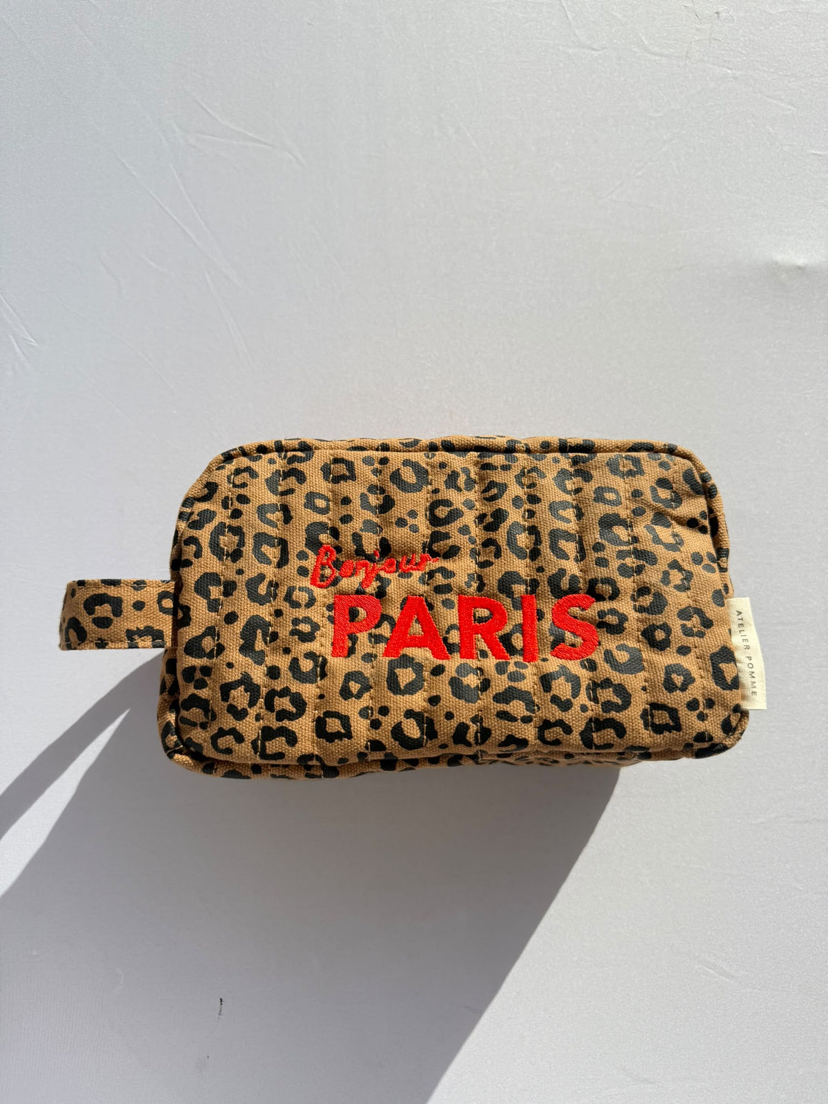 SAMPLE SALE |Leopard Pouch Bonjour Paris.