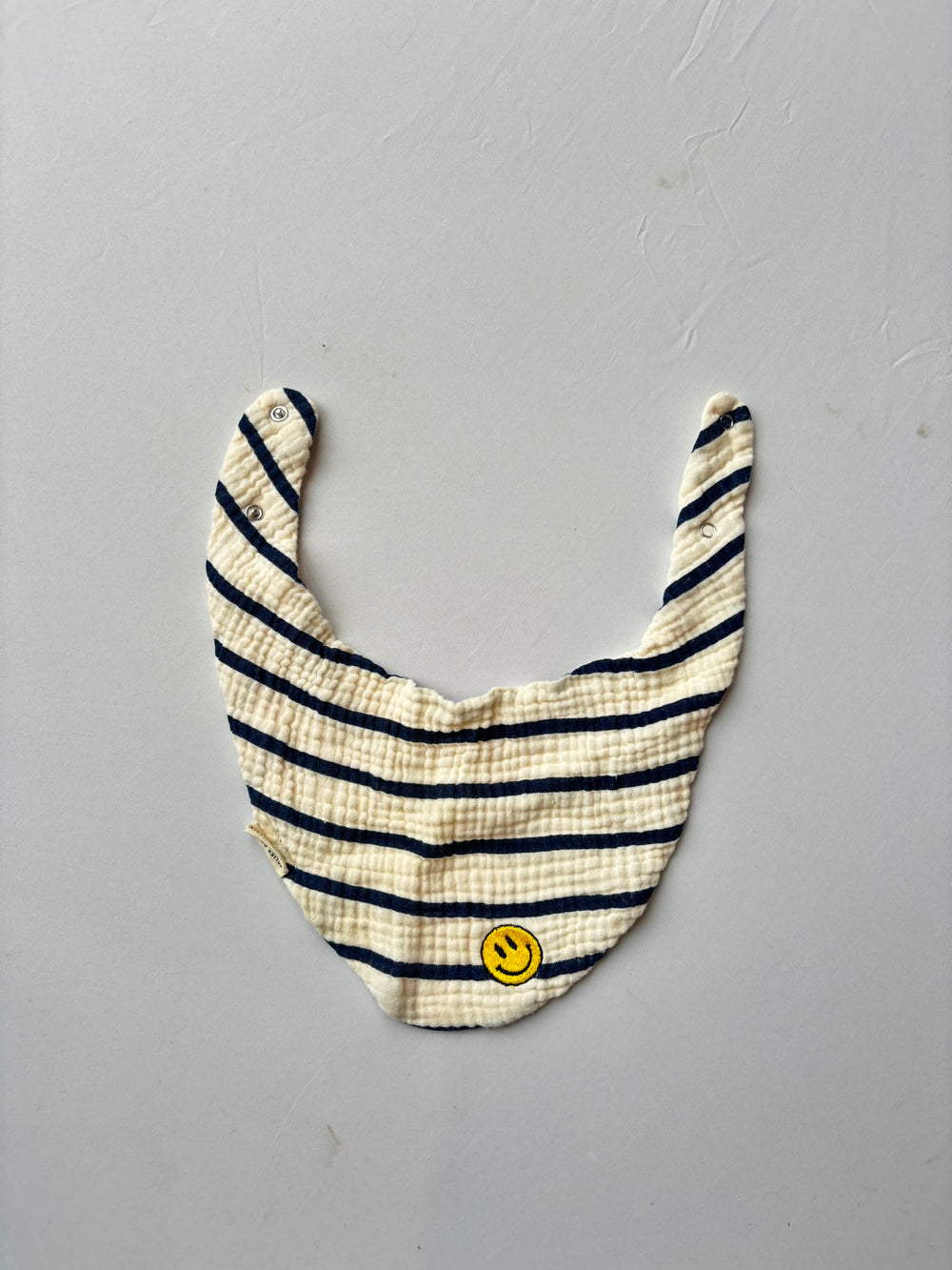 SAMPLE SALE |Tiny Bib Breton Stripe Smiley