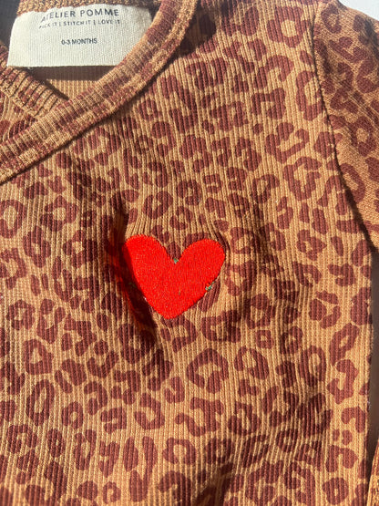 SAMPLE SALE | Leopard Rap Romper 0-3 Months