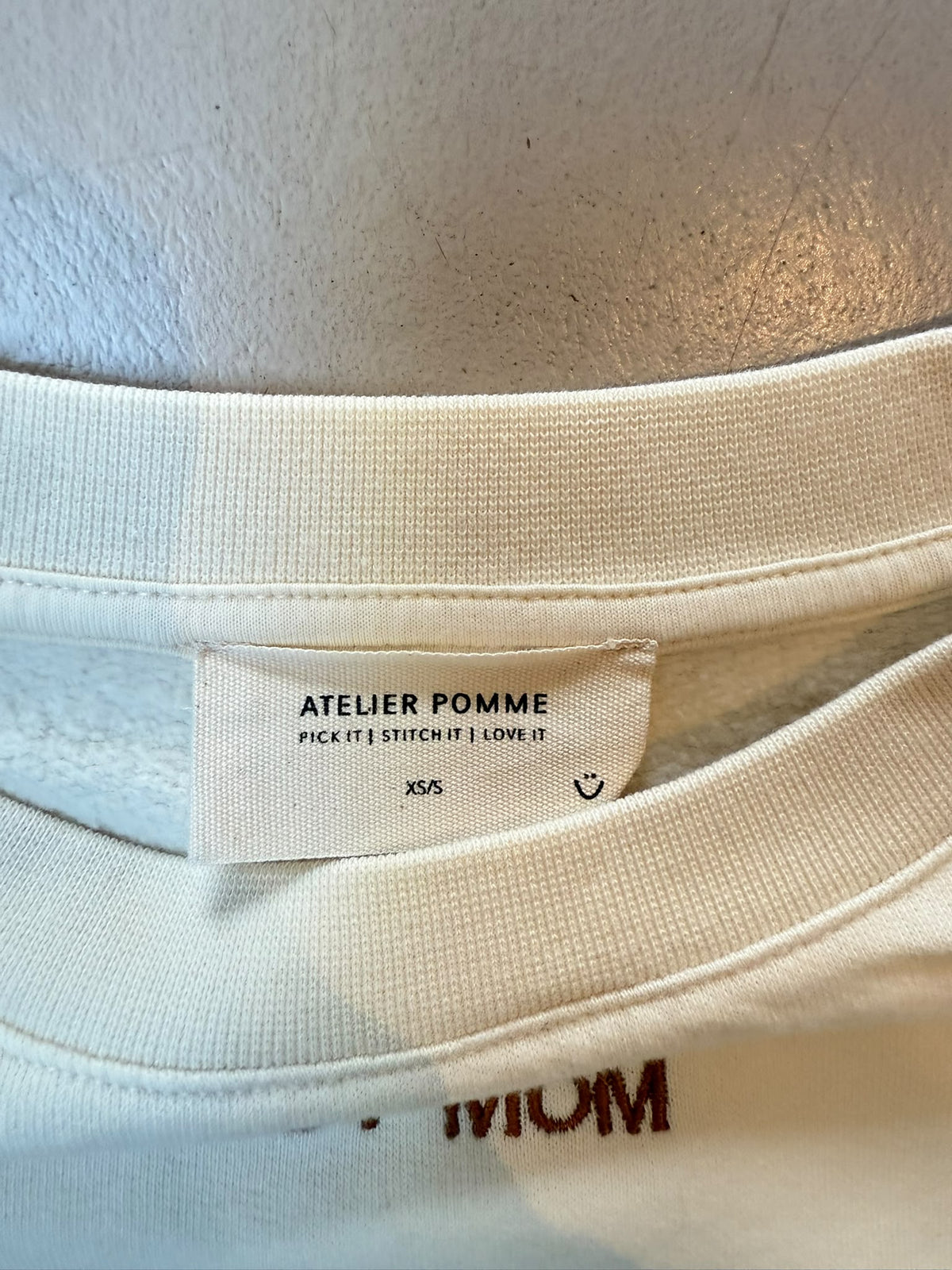 SAMPLE SALE | Sweater Cosy White Boy Mom Xs/s