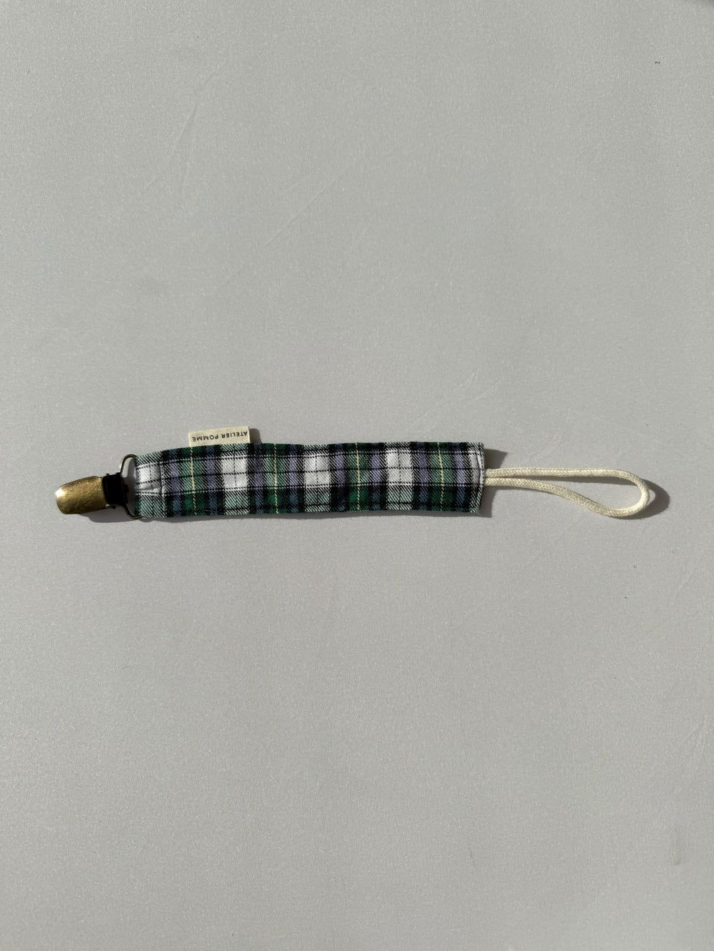 SAMPLE SALE | Pacifier Cord Tartan Bleu