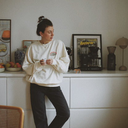 Woman sweater cosy white 