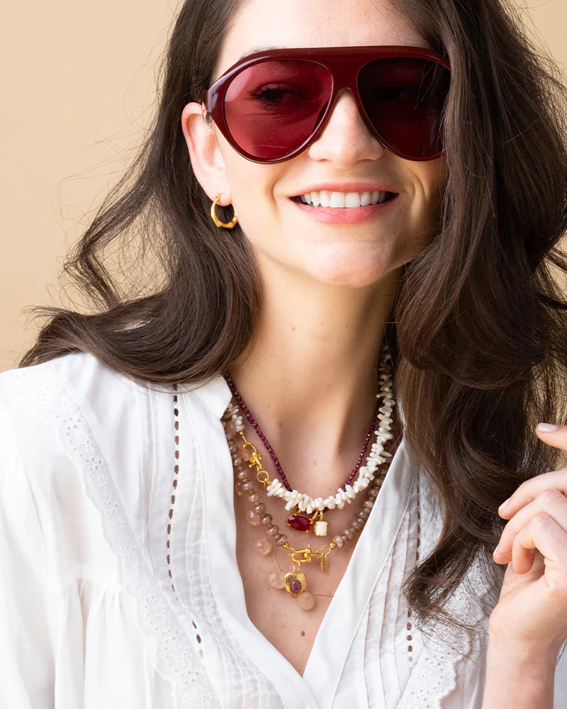 Coral split necklace