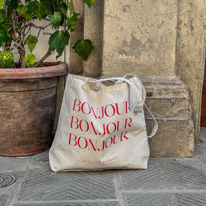 Canvas tote bag, perfect voor strand, sportschool of als opbergtas.