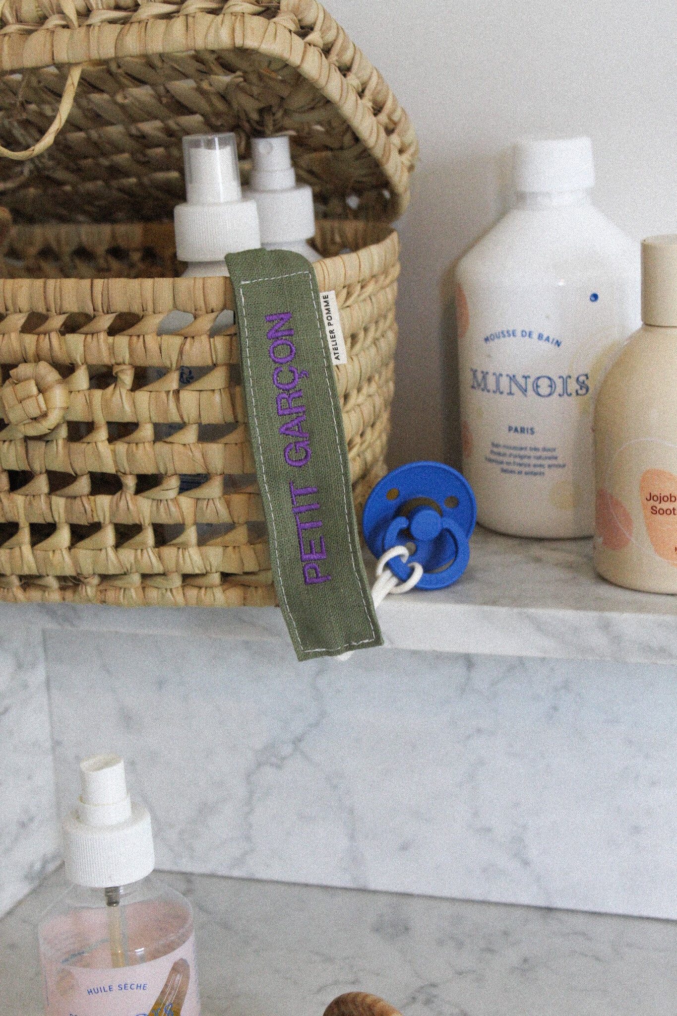 PACIFIER CORD | LINEN MORNING MOSS