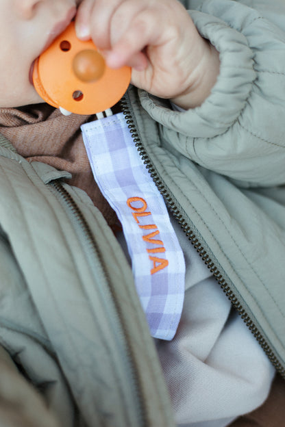 PACIFIER CORD  CHECKED | LUCKY LILA