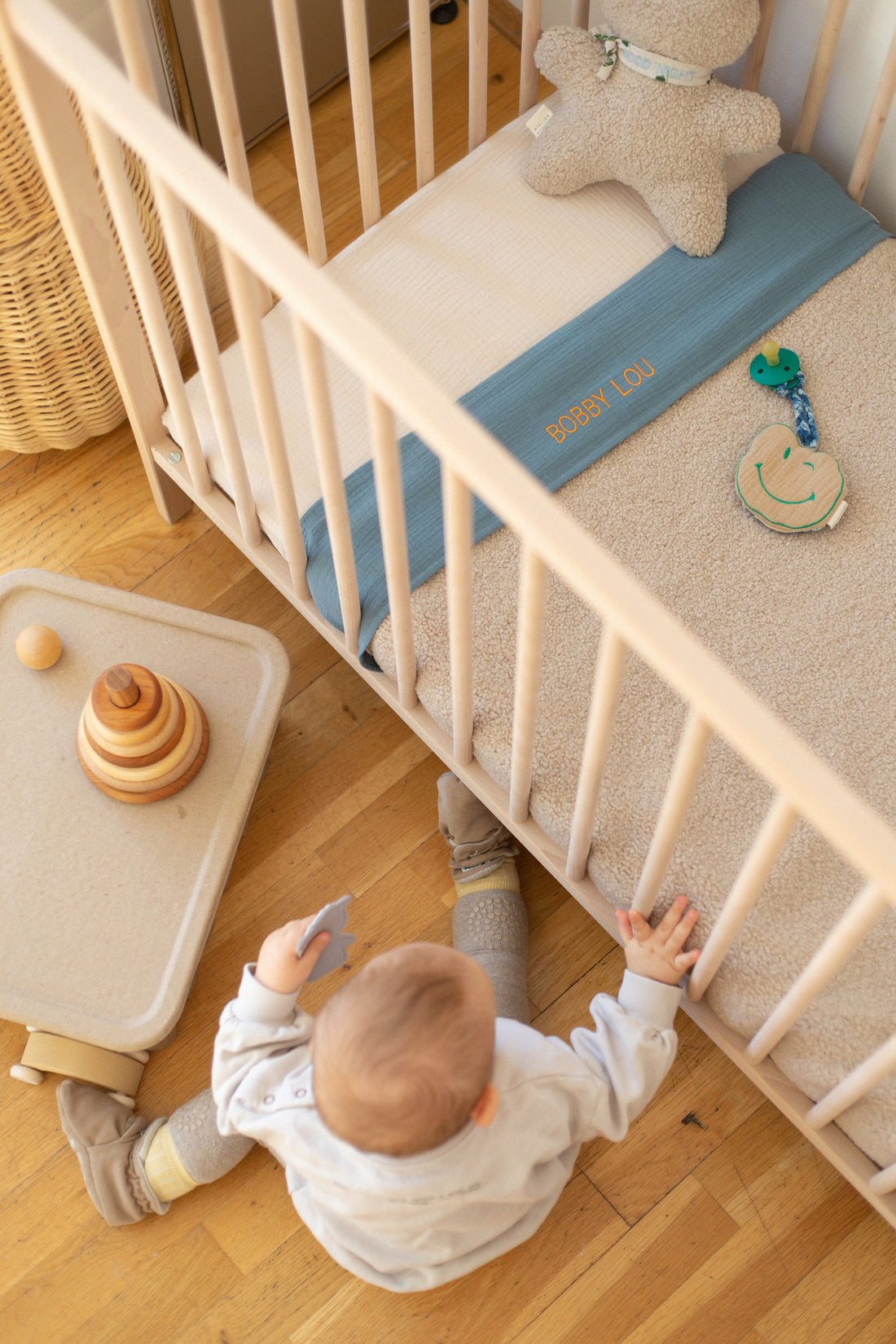FLAT SHEET COT | MISTY BLUE
