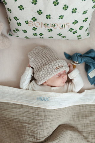 MUSLIN BED SET MORNING MOSS | COT