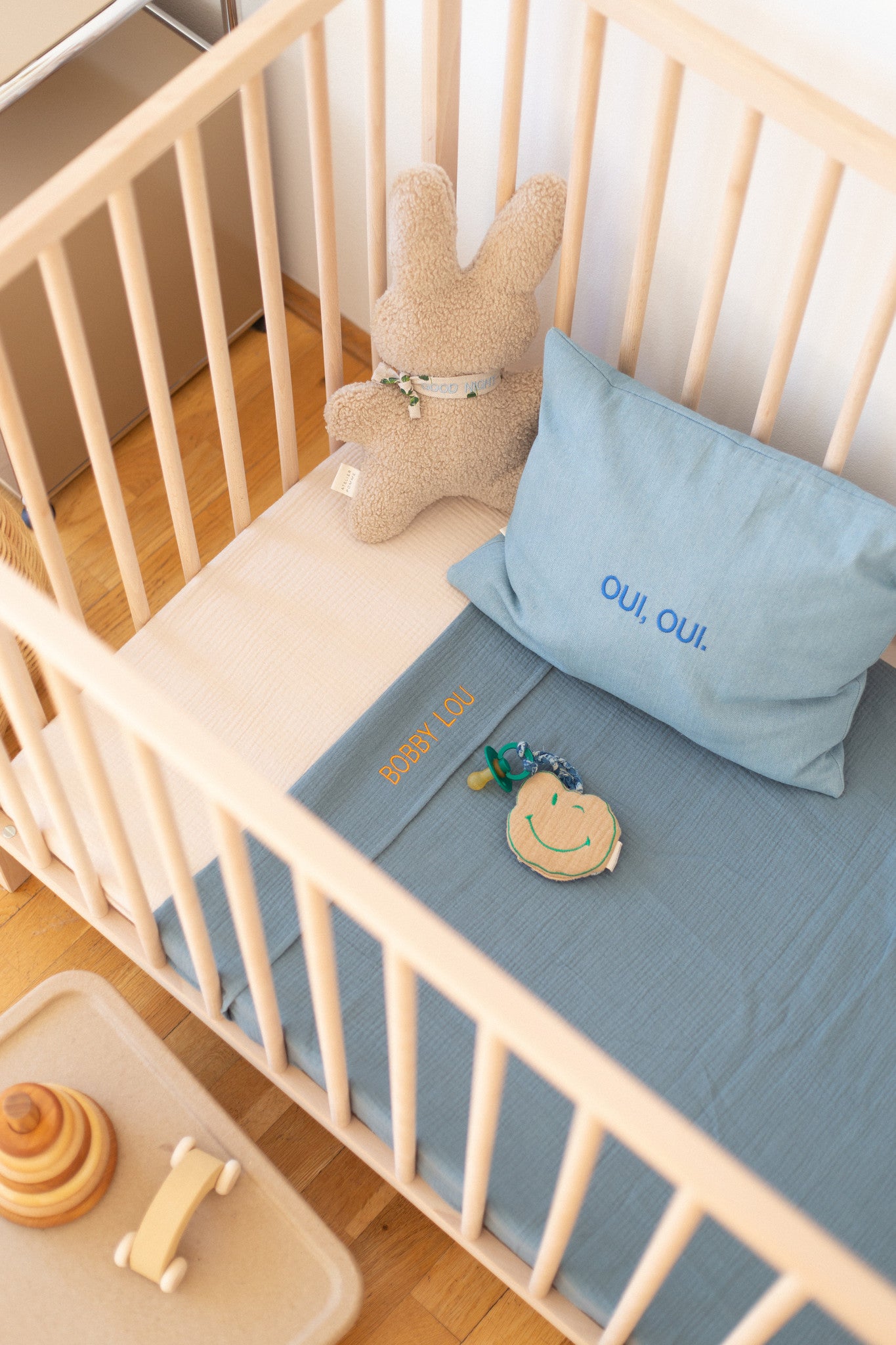 FLAT SHEET COT | MISTY BLUE