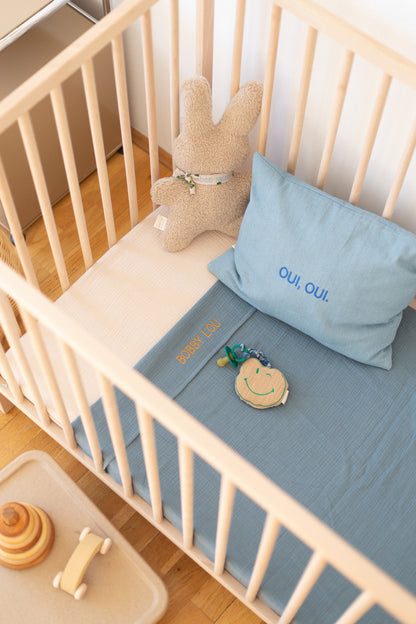 FLAT SHEET COT | MISTY BLUE