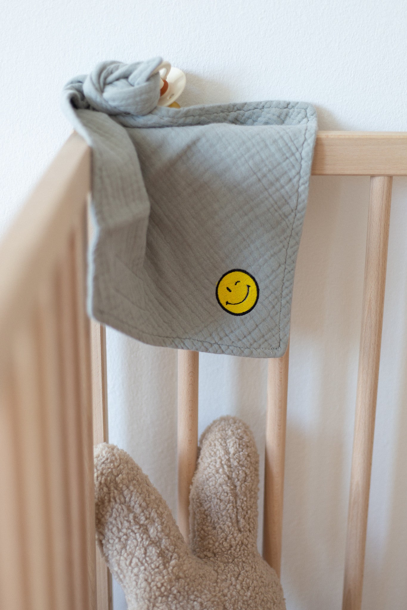 baby speendoek van katoen met smiley 