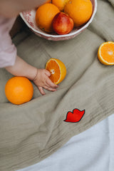 MUSLIN BLANKET MORNING MOSS | WIEG