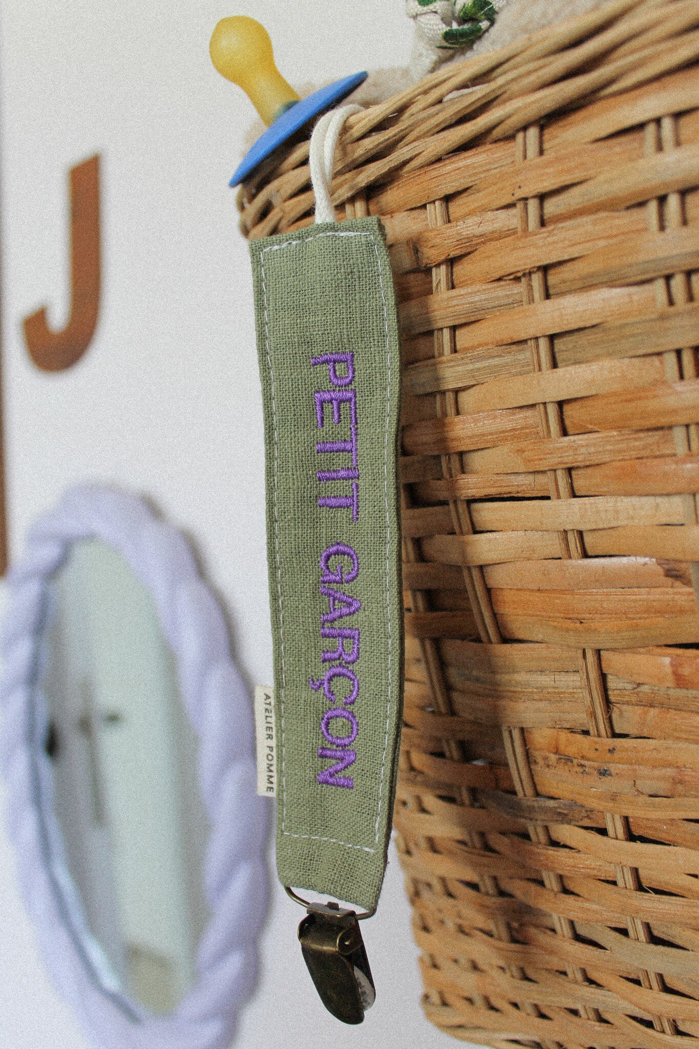 PACIFIER CORD | LINEN MORNING MOSS