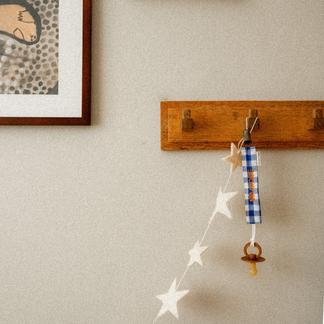 PACIFIER CORD  CHECKED IN | BOOGIE BLUE