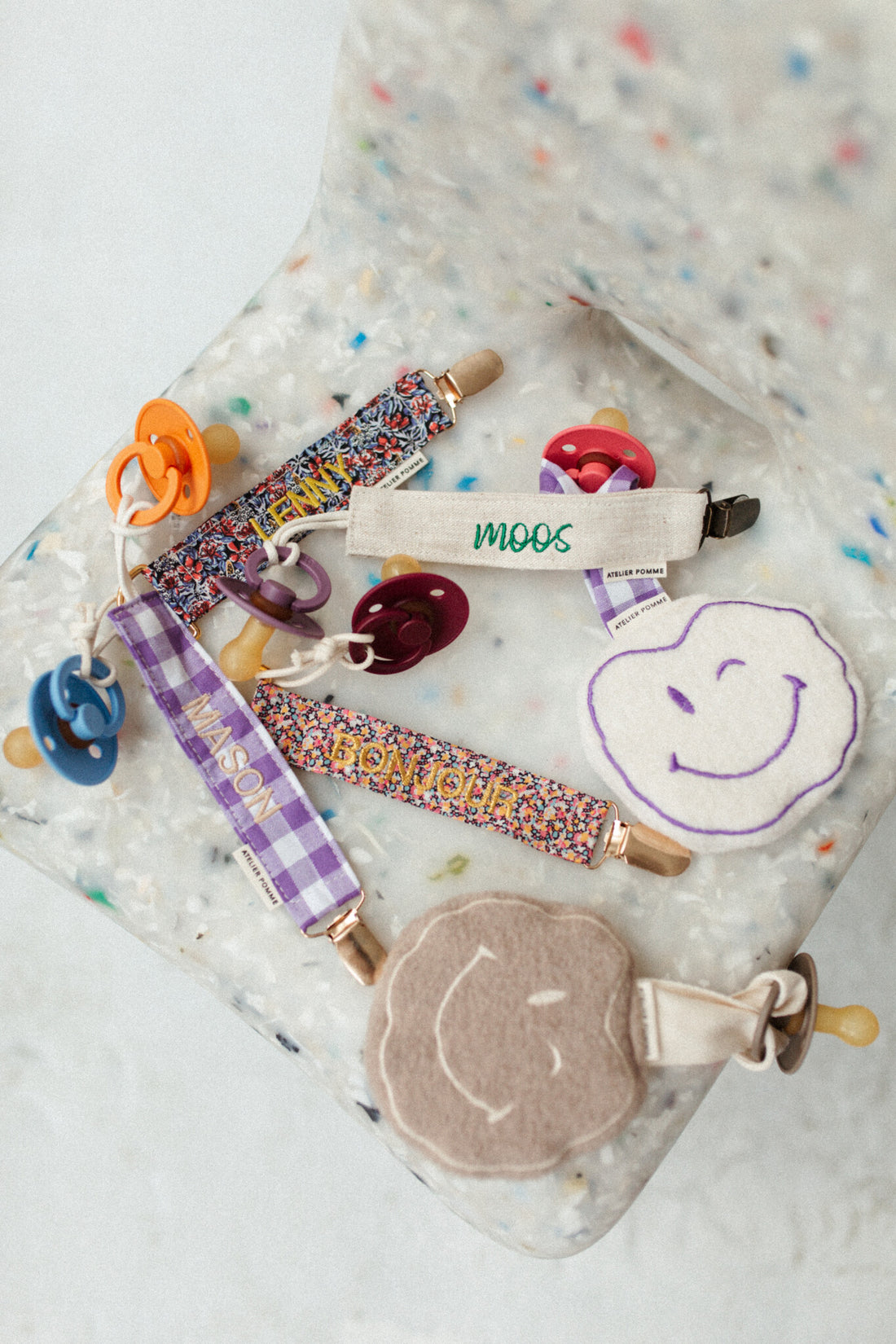 PACIFIER CORD | NO RAIN, NO FLOWERS BLUE