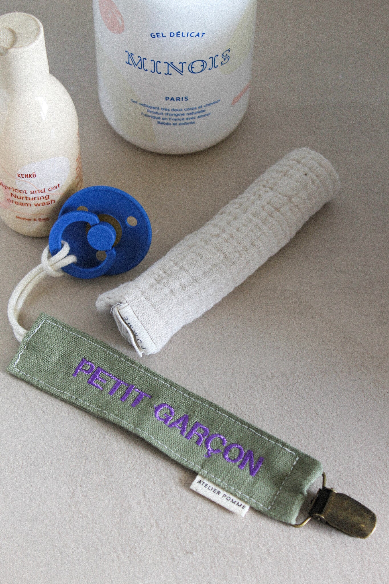 PACIFIER CORD | LINEN MORNING MOSS