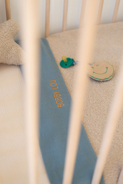 FLAT SHEET COT | MISTY BLUE