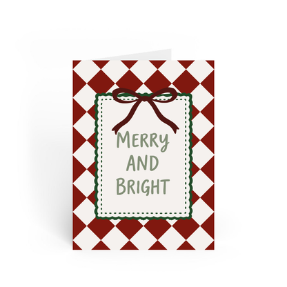 POST CARD | GINGHAM MERRY &amp; BRIGHT