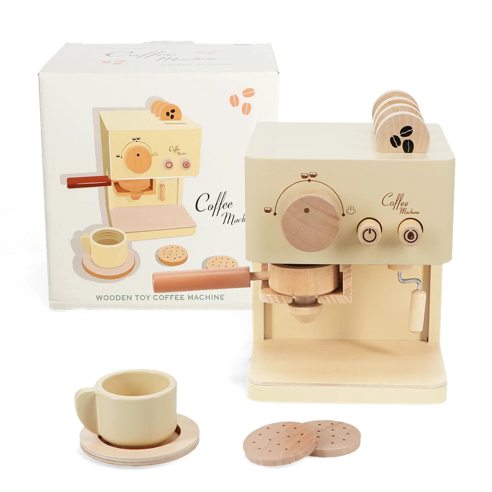 Spielset Kaffeemaschine aus Holz